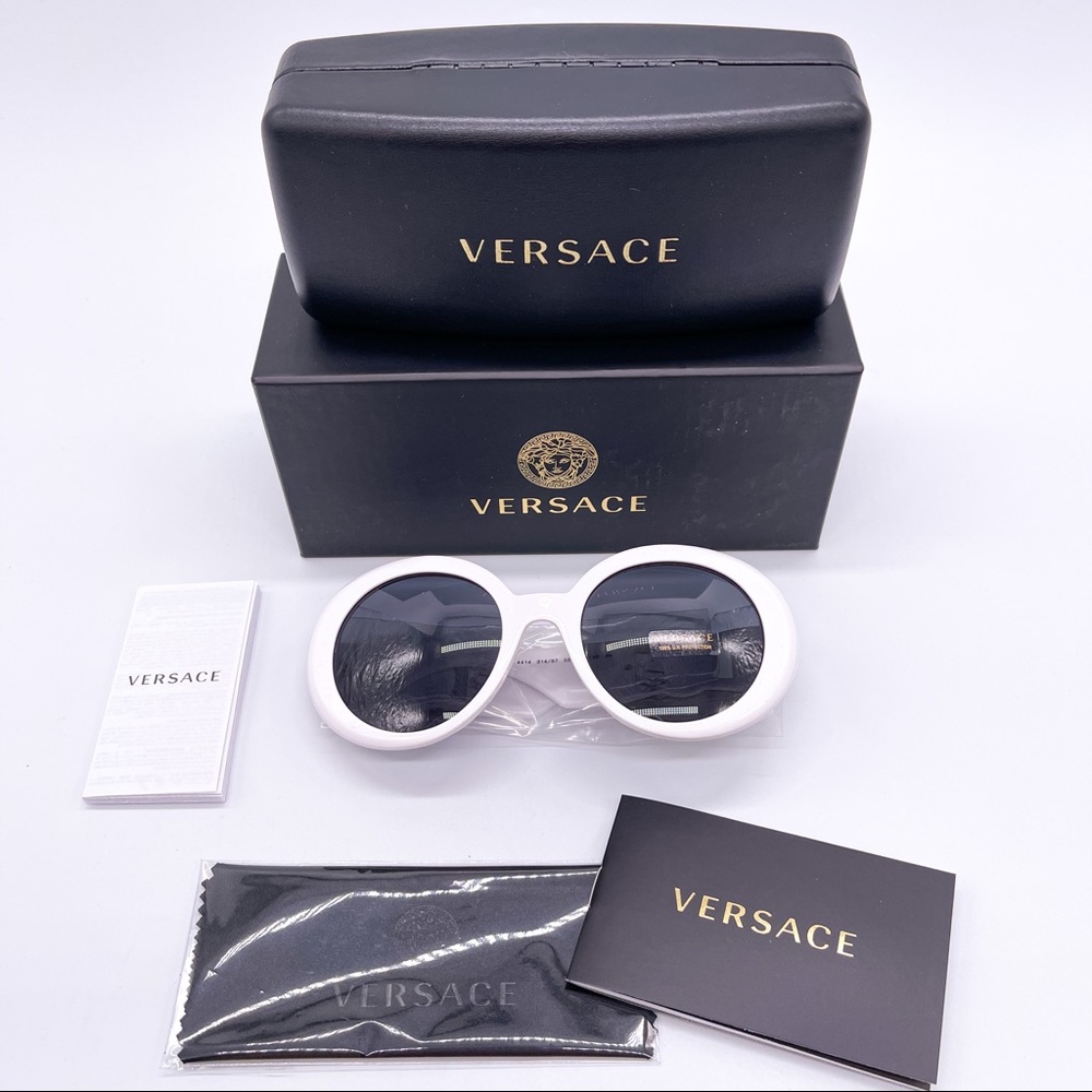 NEW VERSACE WOMEN’S SUNGLASSES NEW VERSACE WHITE WOMEN’S EYEWEAR VERSACE - Picture 11 of 11